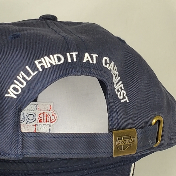 Car Quest Auto Parts Logo Hat Blue Strapback Canvas Trucker Cap Curve Bill NWOT - Picture 12 of 12